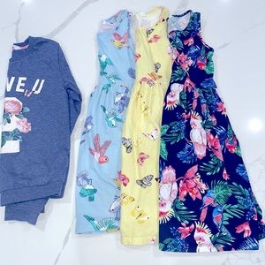 3 Girls Dresses & 1 Girls Sweatshirt